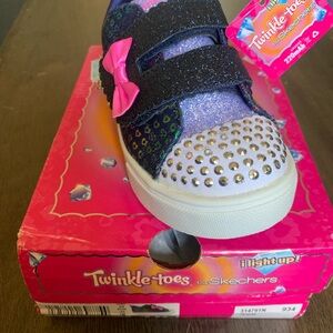 Skechers Purple and Pink Sparkle Sneakers
